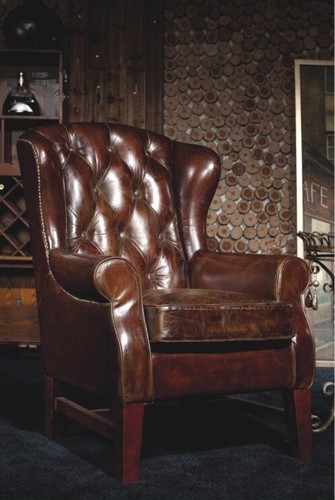 Chesterfield vintage echtleder - chesterfield,