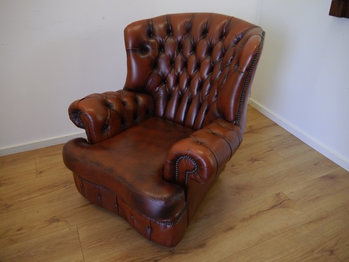 Chesterfield leder sessel - leder,