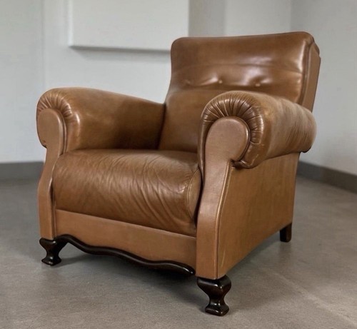 Antik ledersessel vintage - ledersessel,