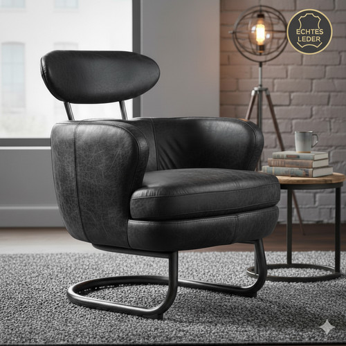 Vintage ledersessel schwarz - vintage,