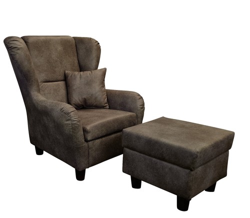 Ohrensessel mit hocker - ohrensessel,