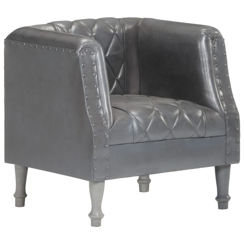 Sessel grau echtes - sessel,