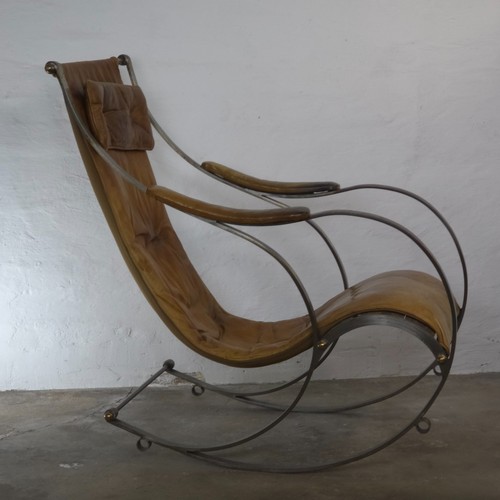Vintage schaukelstuhl leder - vintage,
