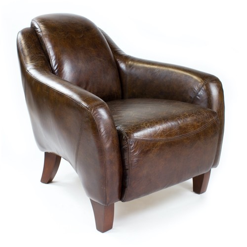 Echtleder vintage ledersessel - vintage,